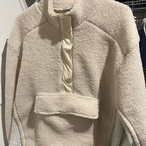 Cozy Cream Sherpa Pullover Sweatshirt